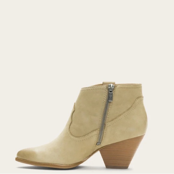 Frye Reina Ash Leather Ankle Booties Size 9 - Picture 3 of 15